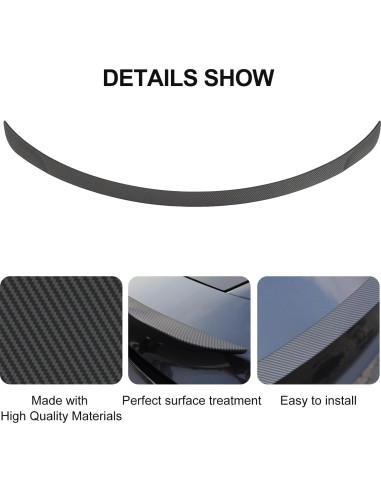 Alerón Trasero Fibra de Carbono Mate Tesla Model Y 2025-2026
