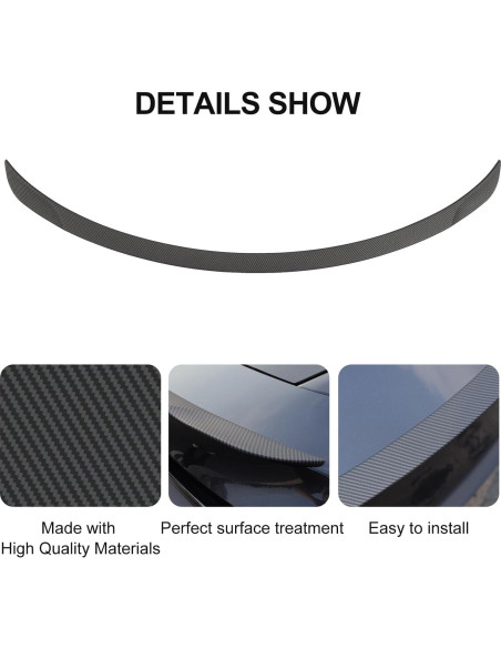 Alerón Trasero Fibra de Carbono Mate Tesla Model Y 2025-2026