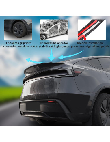 Alerón Trasero Fibra de Carbono Mate Tesla Model Y 2025-2026