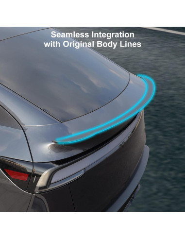 Alerón Trasero Fibra de Carbono Mate Tesla Model Y 2025-2026