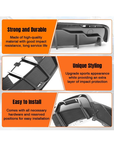 Difusor Trasero MODILOVER para Tesla Model Y 2020-2024 - Fibra de Carbono