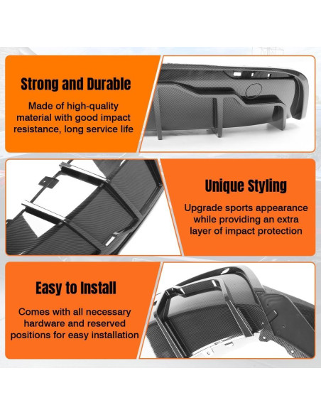 Difusor Trasero MODILOVER para Tesla Model Y 2020-2024 - Fibra de Carbono