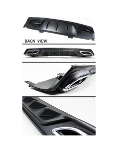 Difusor Trasero JDM Cuztom Tuning para Honda Civic 2016-2018 2