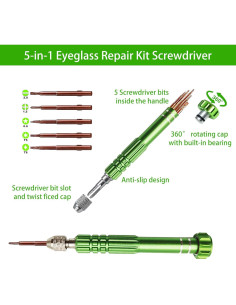 Kit de Reparación de Gafas Tasainu 5 en 1 Verde 2