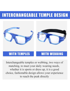 Gafas de Deporte para Niños Tongshop Azul con Correa Ajustable 2