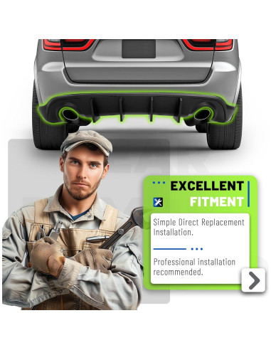 Difusor de Parachoques Trasero JMTAAT para Dodge Durango R/T SRT 2011-2022