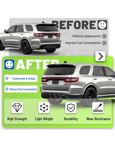 Difusor de Parachoques Trasero JMTAAT para Dodge Durango R/T SRT 2011-2022