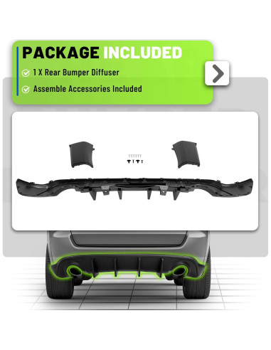 Difusor de Parachoques Trasero JMTAAT para Dodge Durango R/T SRT 2011-2022