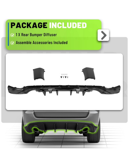Difusor de Parachoques Trasero JMTAAT para Dodge Durango R/T SRT 2011-2022