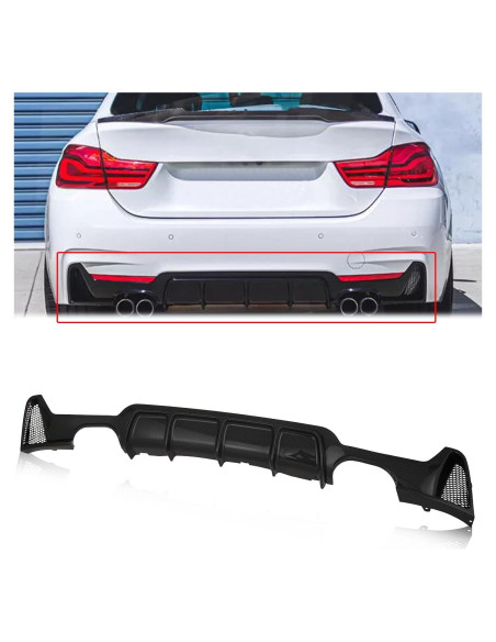 Difusor de Parachoques Trasero KARPAL para BMW F32 M Sport 2014-2020