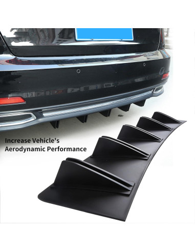 Difusor de Parachoques Trasero Shkalacar Fibra de Carbono 81.5x16.5cm