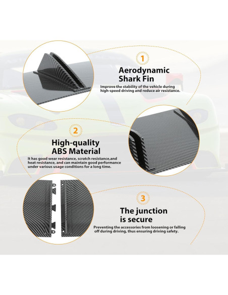 Difusor de Labio de Parachoques Trasero Universal DEERMOTO 80 cm Fibra de Carbono