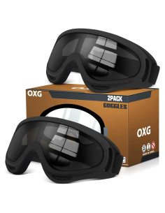 Gafas de Motocicleta OXG 2 Pares Ajustables UV y Polvo