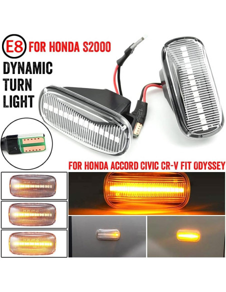 Luces de Marcador Lateral LED QKLsudua para Honda y Acura