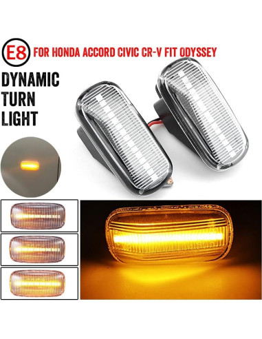 Luces de Marcador Lateral LED QKLsudua para Honda y Acura