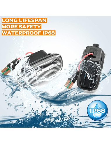 Luces de Marcador Lateral LED QKLsudua para Honda y Acura