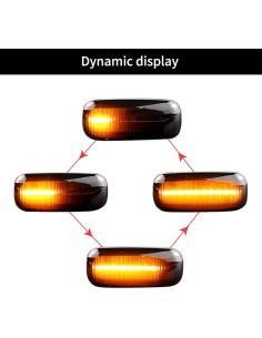 Luz de Marcador Lateral LED Ámbar Humo para Audi A3 A4 A6 2