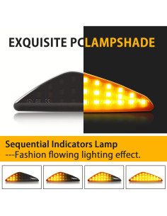 Luces de Giro Secuenciales Amarillas Asasytal para BMW X3 X5 X6 2