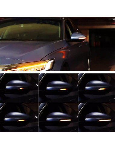 Kit Luz Señal Giro Espejo Lateral LED iJDMTOY Honda Accord 2018-2022