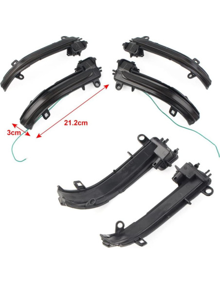 Luces de Espejo Retrovisor LED Dinámicas BMW BACAR 2 Piezas