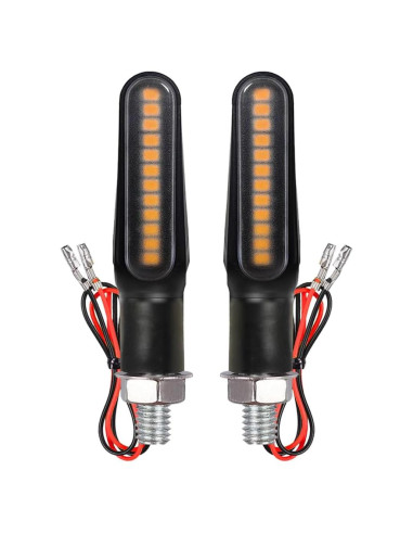 Indicadores de Giro LED Ámbar BlyilyB para Motocicleta - Paquete de 2