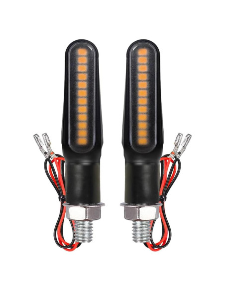 Indicadores de Giro LED Ámbar BlyilyB para Motocicleta - Paquete de 2