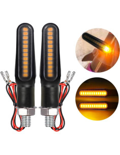 Indicadores de Giro LED Ámbar BlyilyB para Motocicleta - Paquete de 2 2