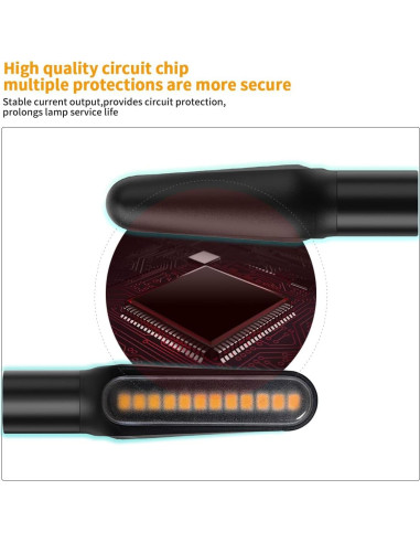 Indicadores de Giro LED Ámbar BlyilyB para Motocicleta - Paquete de 2
