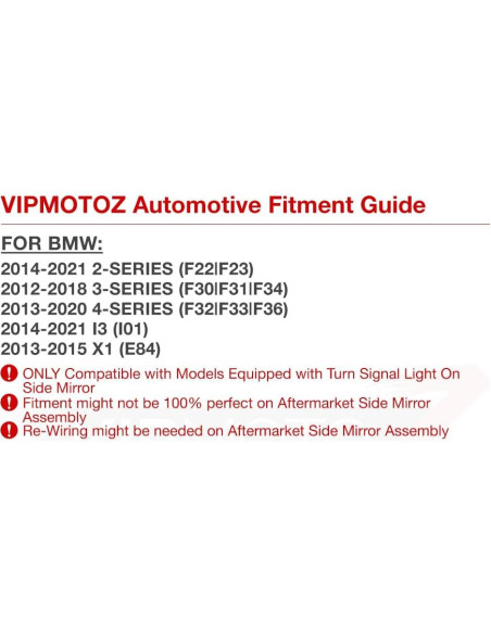 Luz Indicadora LED Ámbar VIPMOTOZ para BMW Series 2/3/4 i3 X1