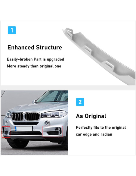 Moldura de Parachoques Frontal TTCR-II para BMW X5 F15 2014-2018