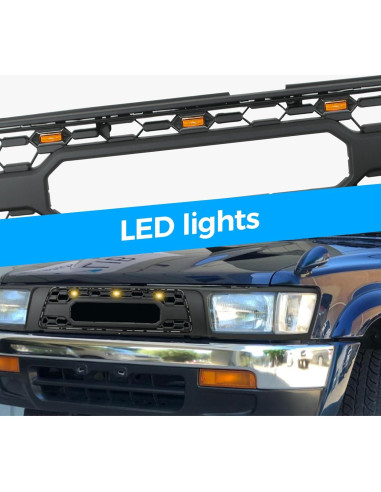 Parrilla Delantera Toyota 4Runner 1992-1995 con 3 Luces LED