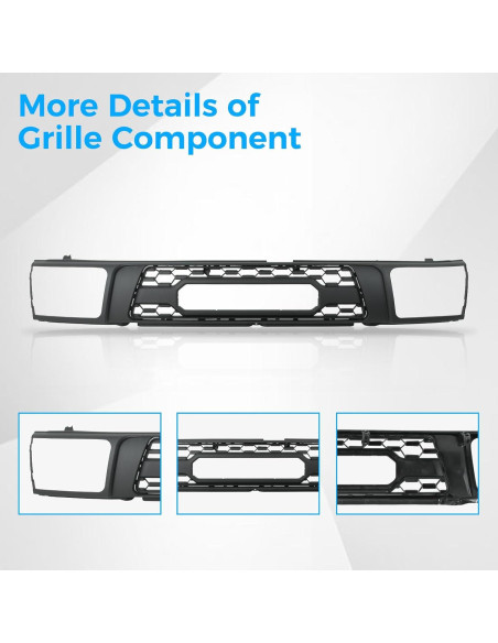 Parrilla Delantera Toyota 4Runner 1992-1995 con 3 Luces LED