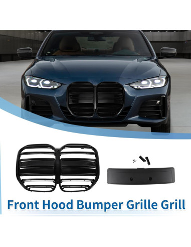 Parrilla Frontal BMW 430i 2021-2024 X AUTOHAUX Doble Listón Negra