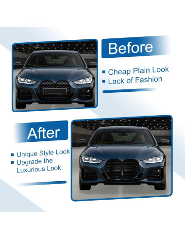 Parrilla Frontal BMW 430i 2021-2024 X AUTOHAUX Doble Listón Negra