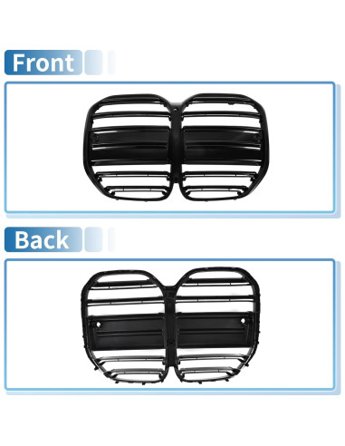 Parrilla Frontal BMW 430i 2021-2024 X AUTOHAUX Doble Listón Negra