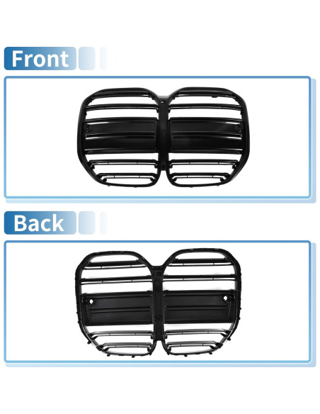 Parrilla Frontal BMW 430i 2021-2024 X AUTOHAUX Doble Listón Negra