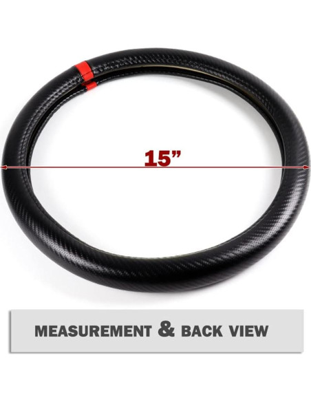 Funda de Volante Q1-TECH Estilo Carbono 38cm Universal