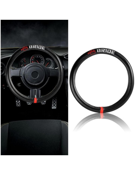 Funda de Volante Q1-TECH Estilo Carbono 38cm Universal