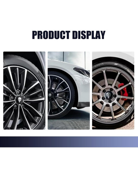 Kit de 4 Calcomanías de Tapa Central de Rueda Jewkot Negro