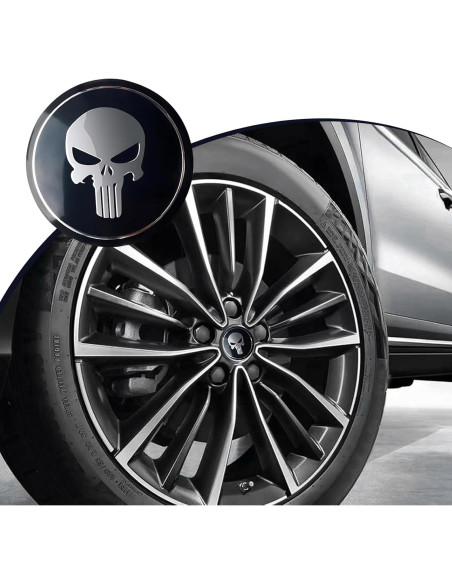 Kit de 4 Calcomanías de Tapa Central de Rueda Jewkot Negro