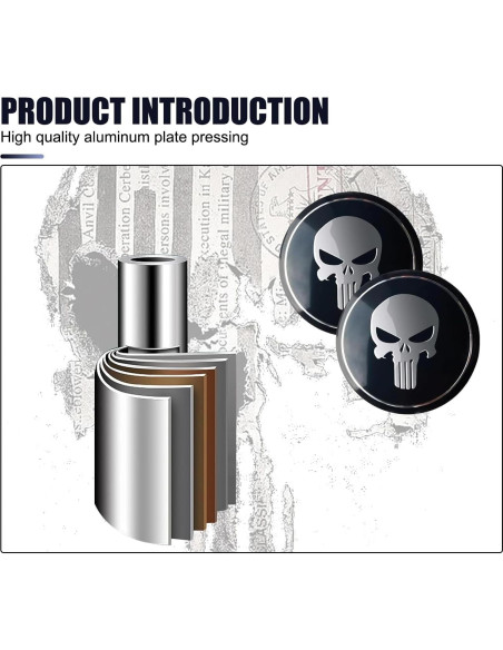 Kit de 4 Calcomanías de Tapa Central de Rueda Jewkot Negro