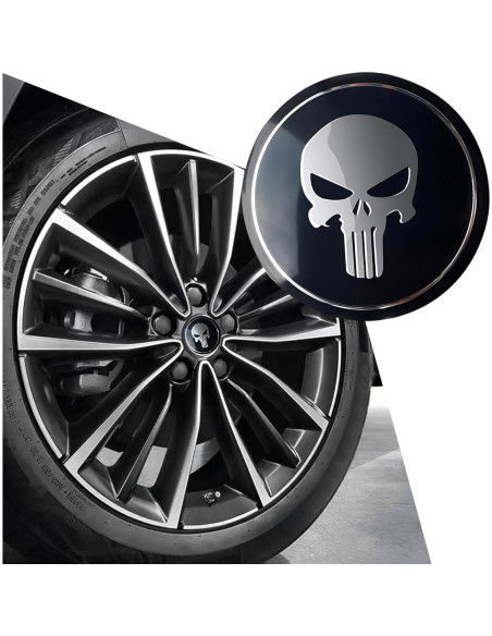 Kit de 4 Calcomanías de Tapa Central de Rueda Jewkot Negro