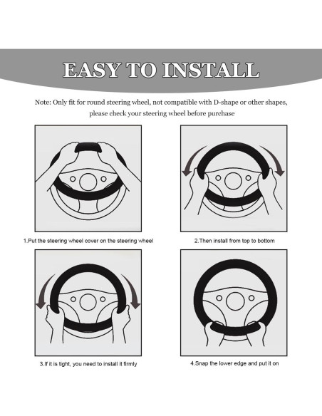 Funda de Volante YTFRL 15 Pulgadas Antideslizante Verde