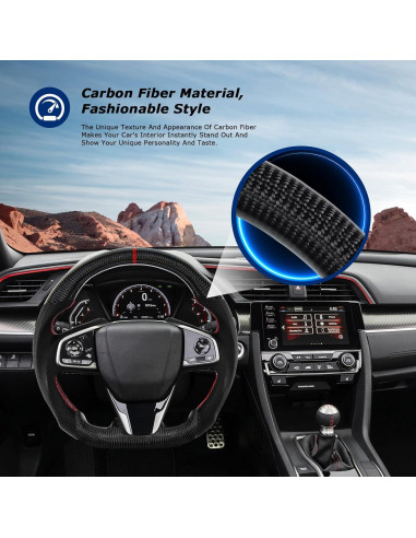 Volante de dirección VOONKE fibra de carbono Honda Civic 2016-2021
