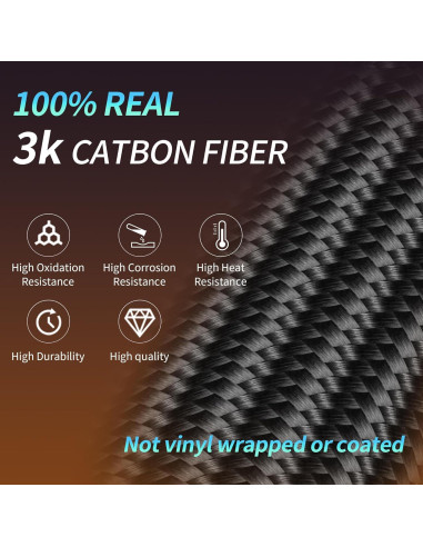 Volante de fibra de carbono LFEVOCSI para Mustang 2018-2023 con LED