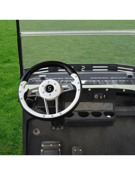 Volante Universal Golf Shu-Ran 320mm Blanco para Carritos