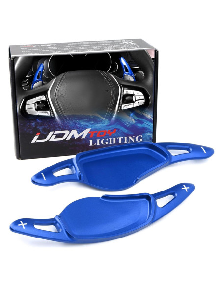 Extensiones de Paletas iJDMTOY Azul CNC para BMW Gxx