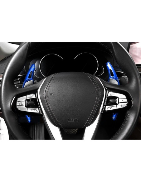 Extensiones de Paletas iJDMTOY Azul CNC para BMW Gxx