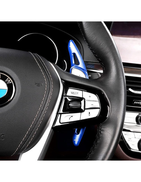 Extensiones de Paletas iJDMTOY Azul CNC para BMW Gxx
