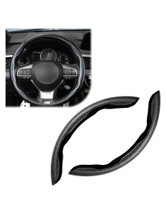 Funda de Volante UREHEPO de Fibra de Carbono Antideslizante